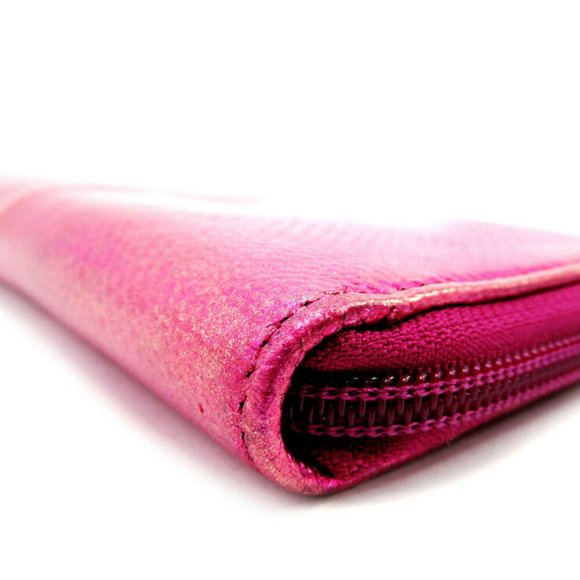 Authentic  Salvatore Ferragamo purse Python embossed pink leather  used - Picture 3 of 7